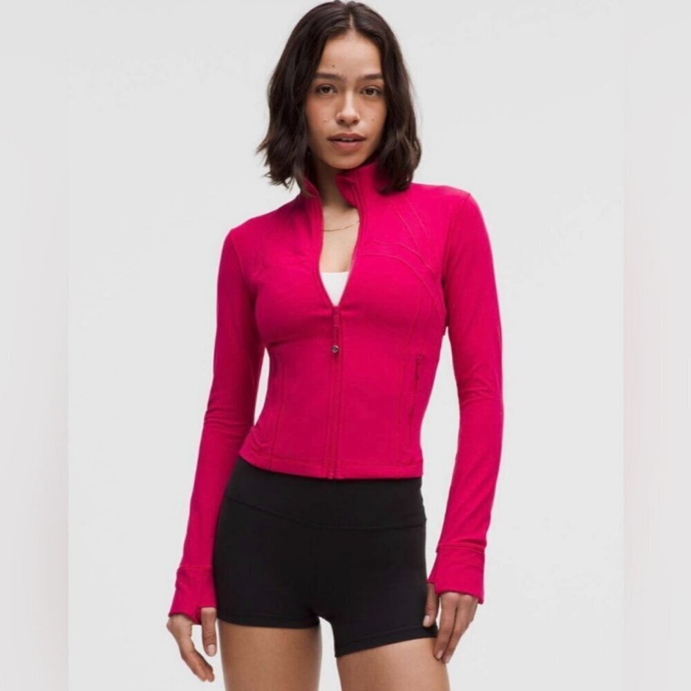 Lululemon NWT Define Cropped Jacket *Nulu Pink Dragonfruit